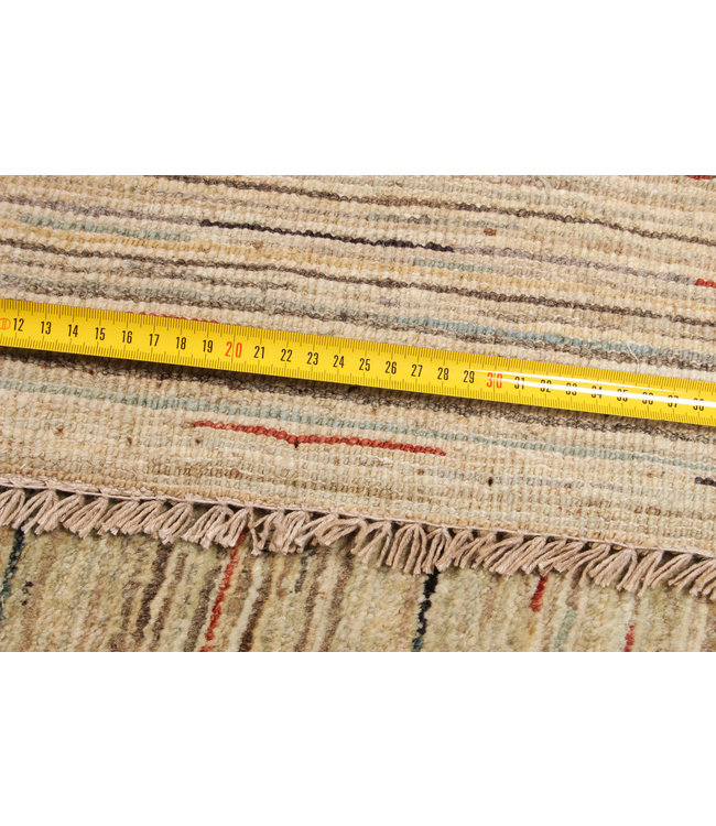 Hand knotted 8'4x6'6 ft Modern Stribe Sheep Wool Rug 257x204 cm Area rug Carpet