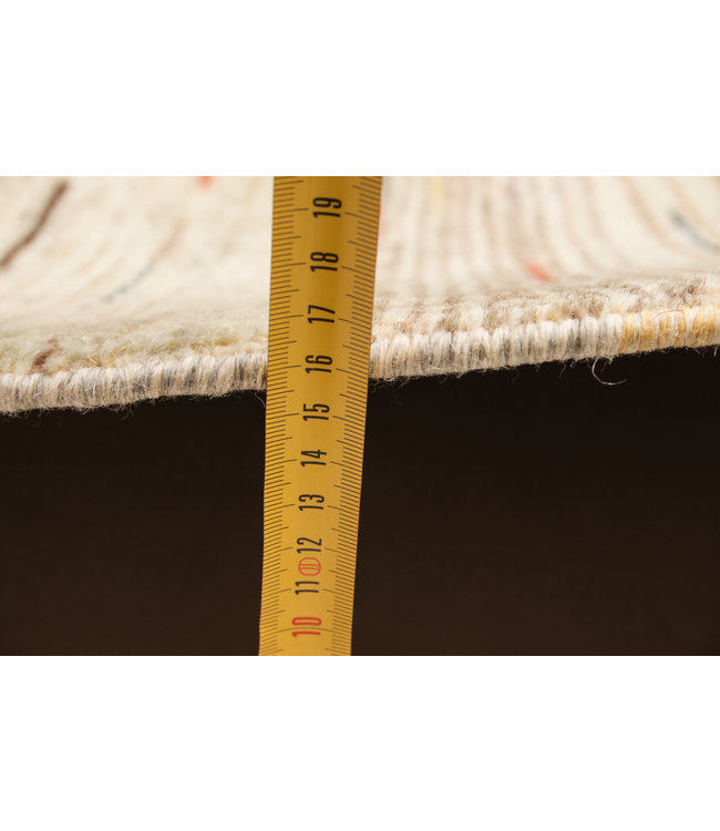 Hand knotted 8'4x6'6 ft Modern Stribe Sheep Wool Rug 257x204 cm Area rug Carpet