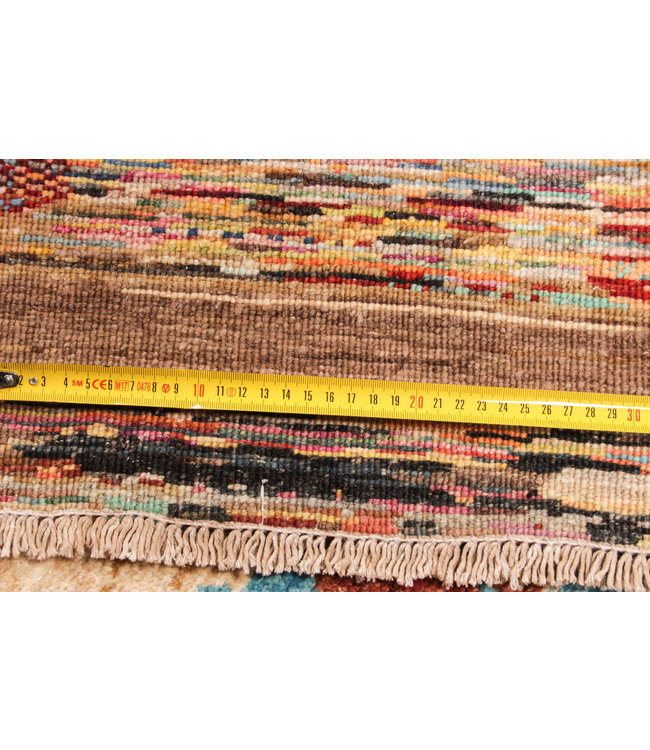 Handgeknoopt Modern Art multikleur tapijt 244x199 cm Wol kleed vloerkleed