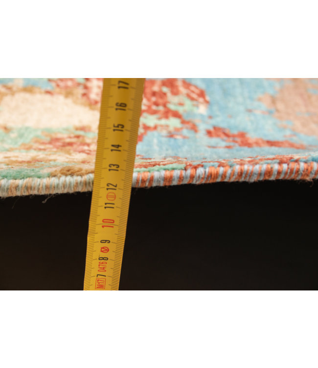 Handgeknüpft Modern Art Mehrfarbig 244x199 cm Abstrakt Wolle Teppich