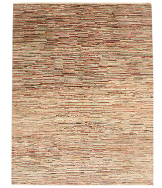 Hand knotted 8'2x6'4 ft Modern Stribe Sheep Wool Rug 250x197 cm Area rug Carpet