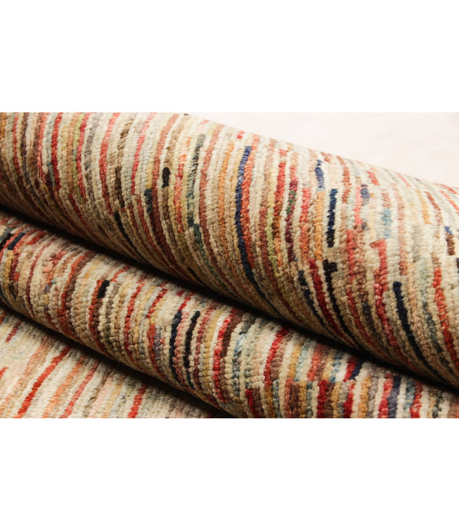 Handgeknoopt Modern Stribe tapijt 250x197 cm  oosters kleed vloerkleed