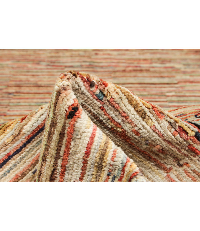 Hand knotted 8'2x6'4 ft Modern Stribe Sheep Wool Rug 250x197 cm Area rug Carpet