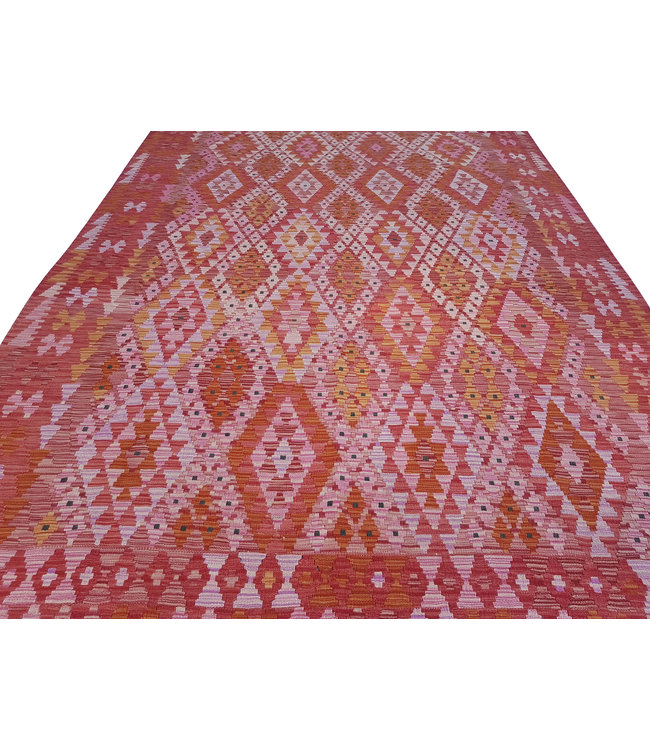 Hand Woven Afghan Wool Kilim Area Rug 9'74x6'89