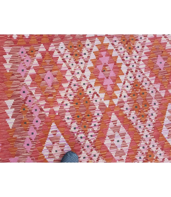 Handgewebte Orientalisch Wolle Kelim Teppich 297x210 cm