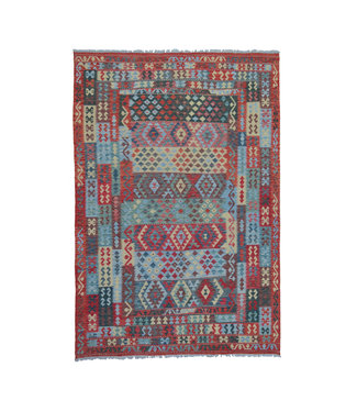 11'75x8'01 Hand Woven Afghan Wool Kilim Area Rug