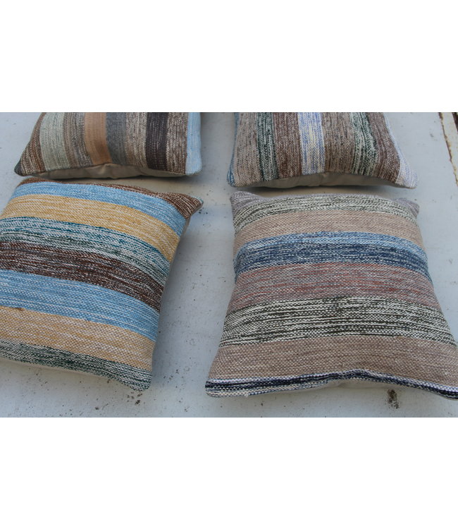 4x modern Kelim Kissen 50x50 cm mit Füllung