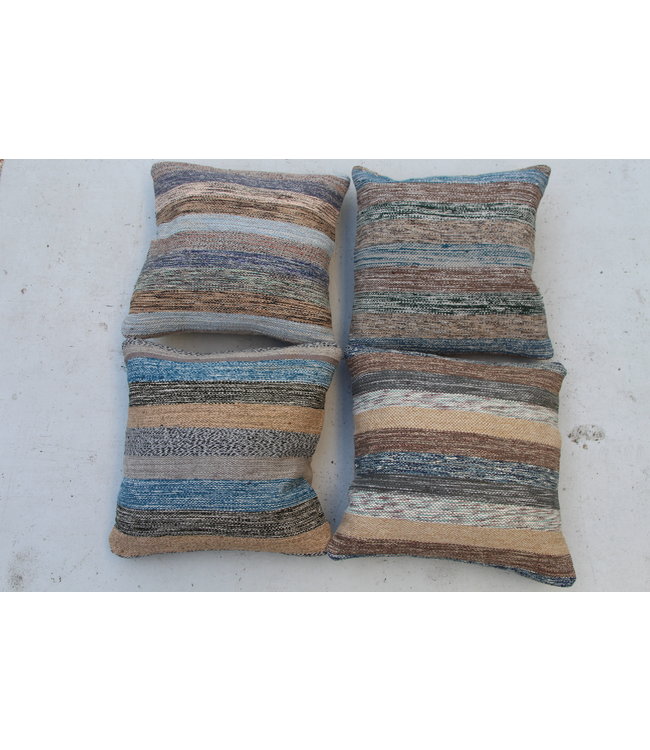 4x modern kelim kussens 50x50 cm met vulling