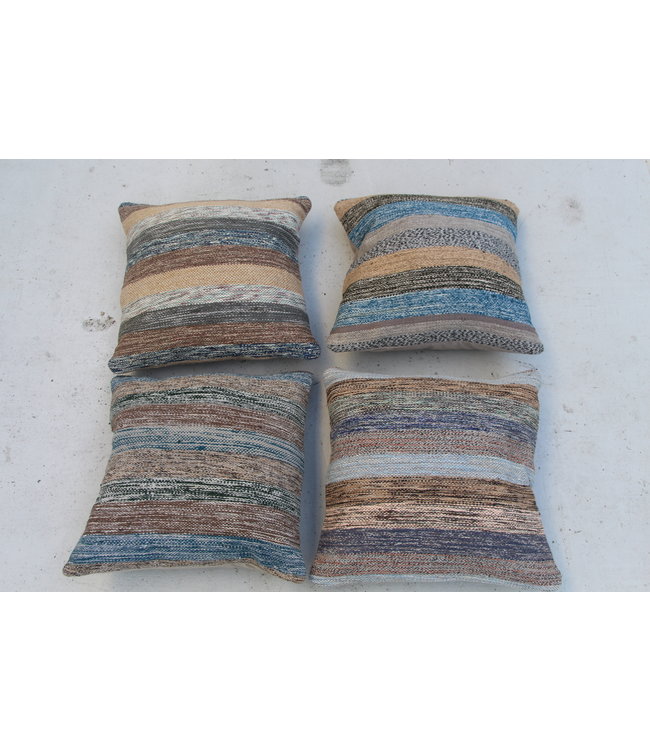 4x modern kelim kussens 50x50 cm met vulling