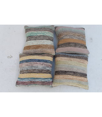 4x modern Kelim Kissen 50x50 cm mit Füllung