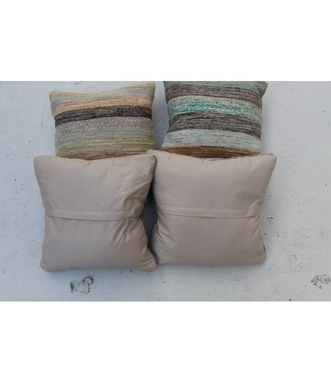 4x modern kelim kussens 50x50 cm met vulling