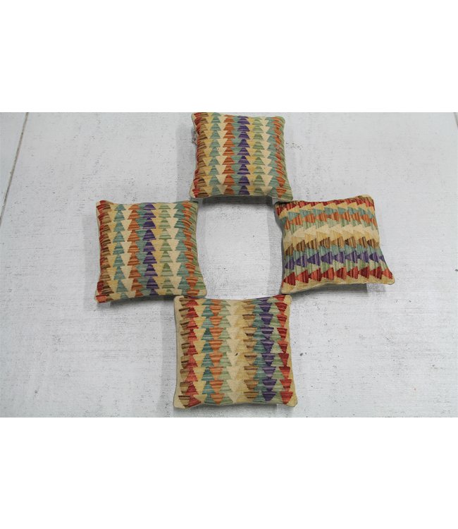 4x kelim kussens 40x40 cm met vulling