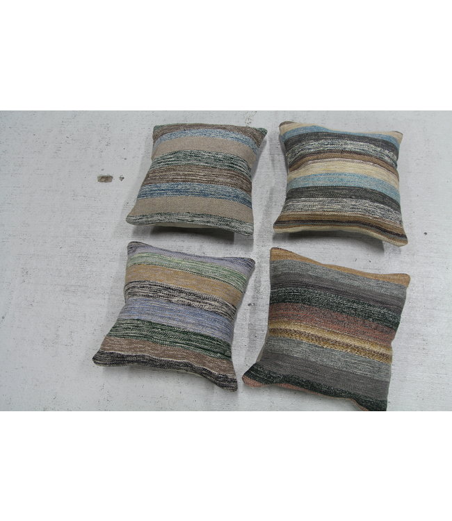 4x modern Kelim Kissen 50x50 cm mit Füllung