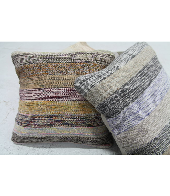 4x modern Kelim Kissen 50x50 cm mit Füllung