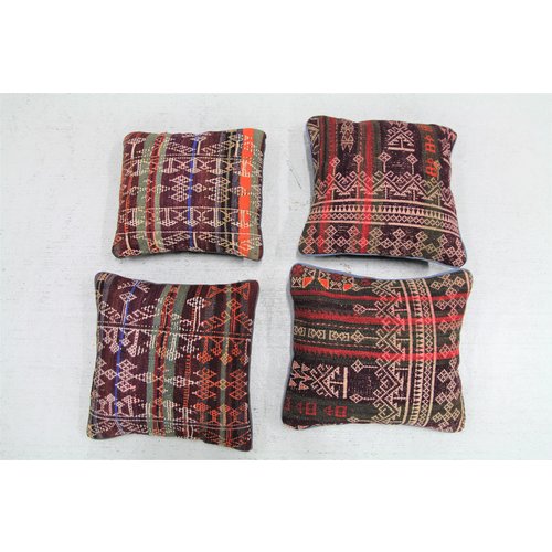 vintage 4x Vintage kelim kissens ca 40x40 cm mit Füllung vintage 4x Vintage kelim kissens ca 40x40 cm mit Füllung