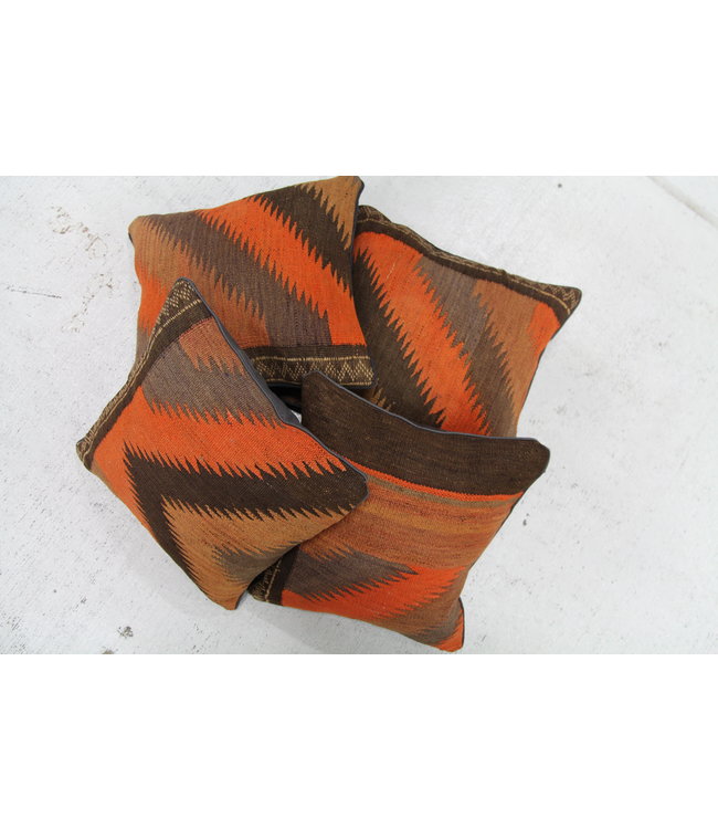 4x kelim kussens 40x40 cm met vulling