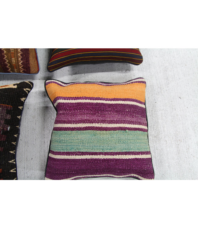 vintage 4 x kilim cushion cover ca 40x40 cm with filling