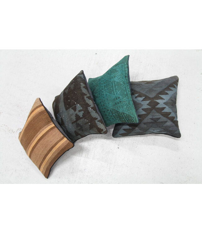vintage 4x unike vintage kelim kussens met vulling 40x40 cm