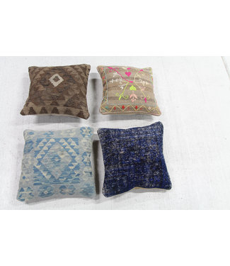 vintage 4x unike vintage kelim kussens met vulling 40x40 cm