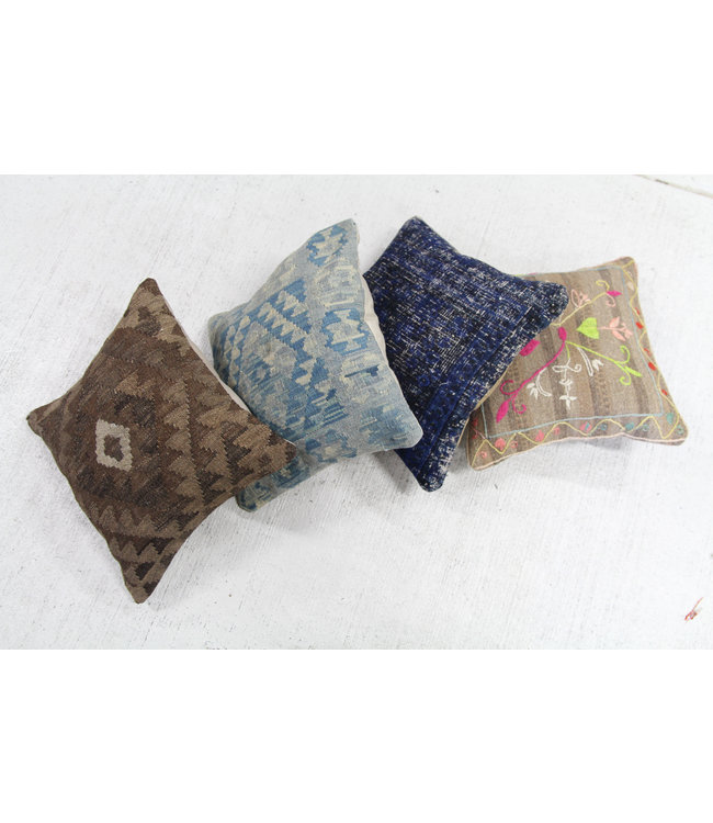 vintage 4x unike vintage kelim kussens met vulling 40x40 cm