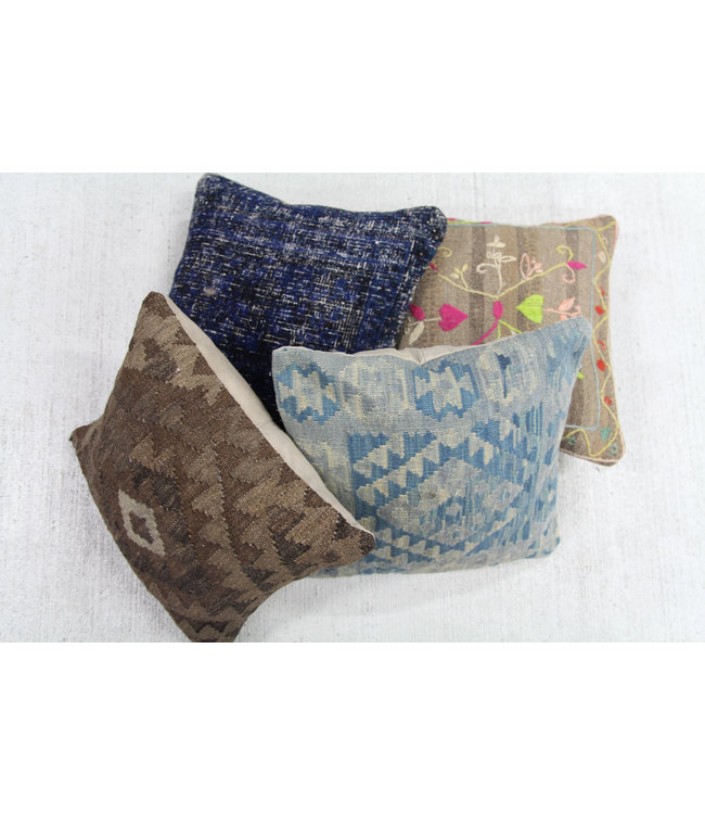 vintage 4 x kilim cushion cover ca 40x40 cm with filling