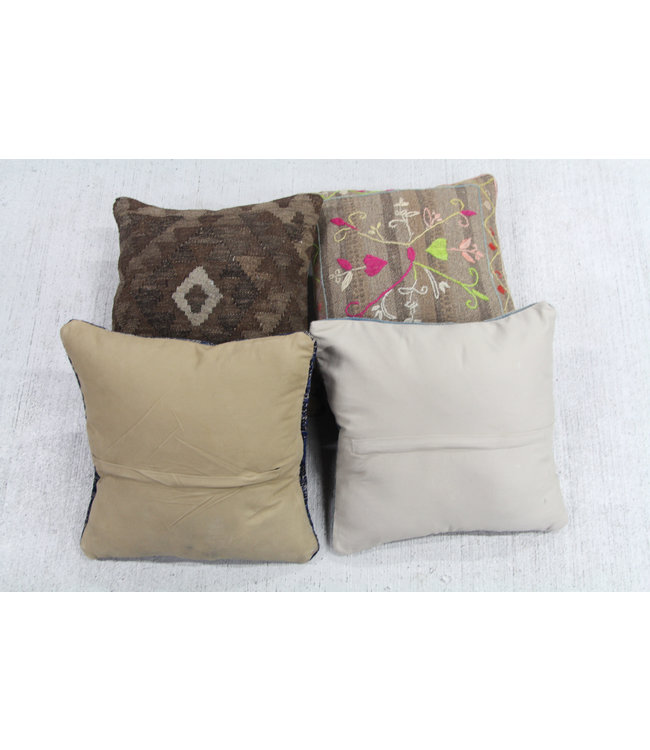 vintage 4 x kilim cushion cover ca 40x40 cm with filling