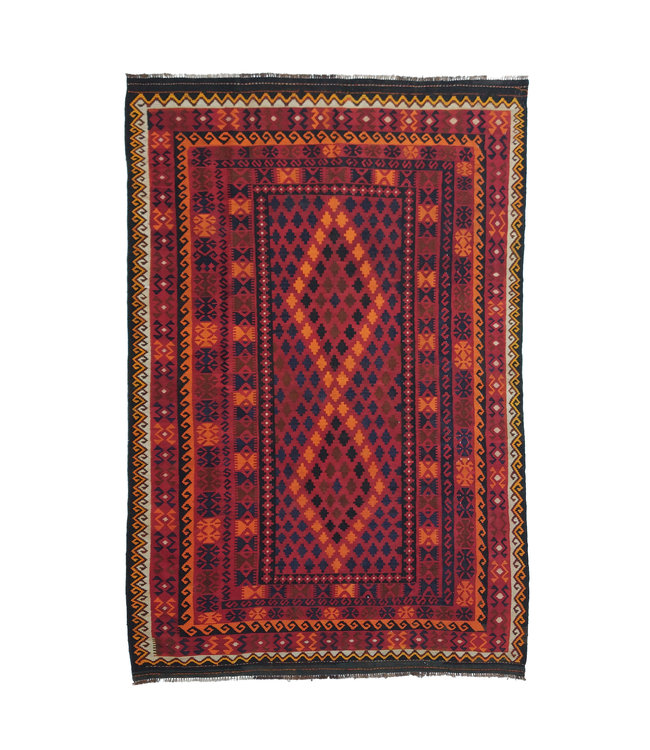 304X201CM Sheep Wool Handwoven Multicolor Traditional Afghan kilim Area Rug