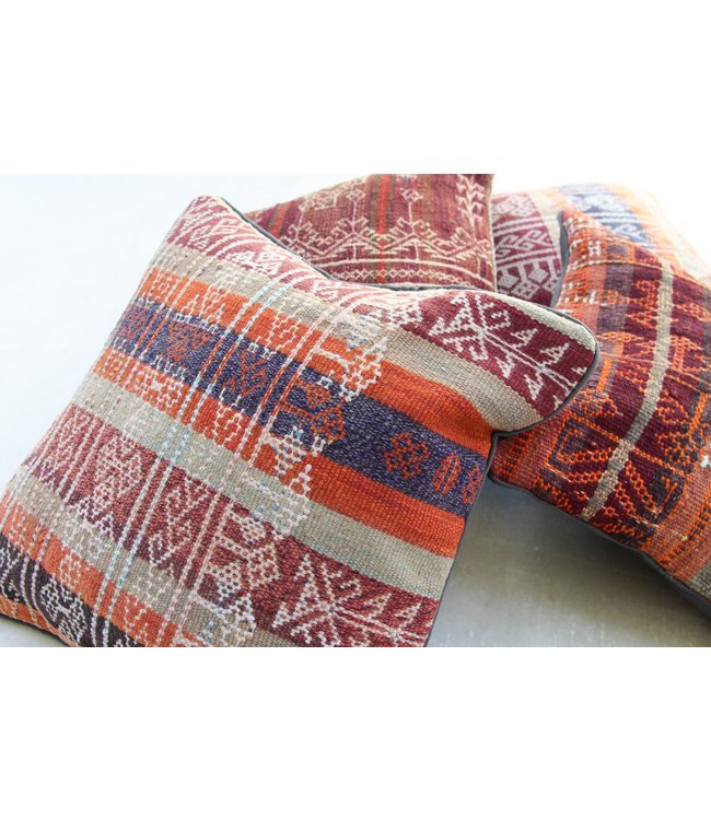 4x kelim kussens 45x45 cm met vulling