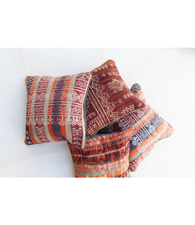 4x kelim kussens 45x45 cm met vulling