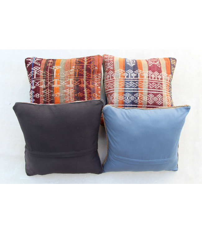 4x kelim kussens 45x45 cm met vulling