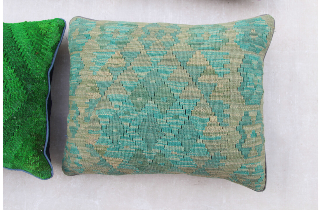 4x unike moderne kelim kussens met vulling ca 45x45 cm