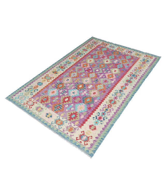 9'45x6'82 Hand Woven Afghan Wool Kilim Area Rug