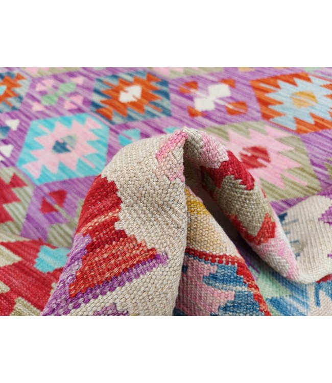 9'45x6'82 Hand Woven Afghan Wool Kilim Area Rug