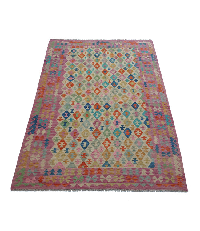 9'88x6'63 Hand Woven Afghan Wool Kilim Area Rug