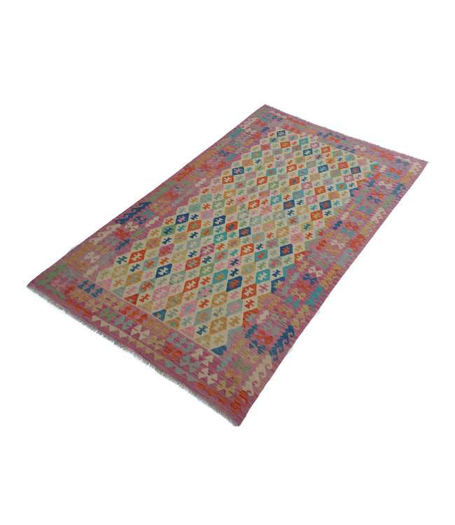 9'88x6'63 Hand Woven Afghan Wool Kilim Area Rug