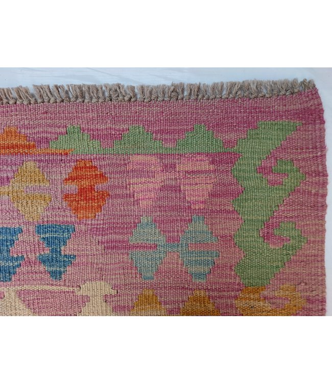 Handgewebte Orientalisch Wolle Kelim Teppich 301x202 cm