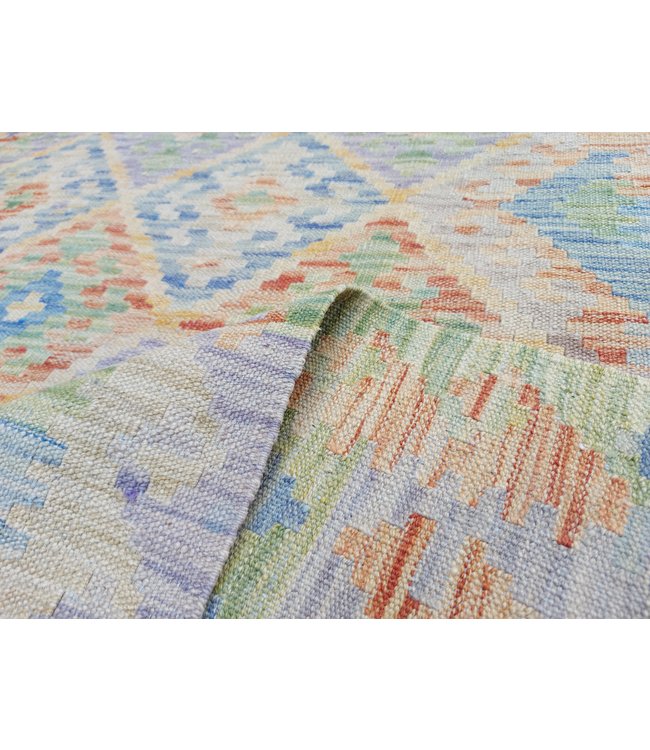 Handgewebte Orientalisch Wolle Kelim Teppich 302x205 cm