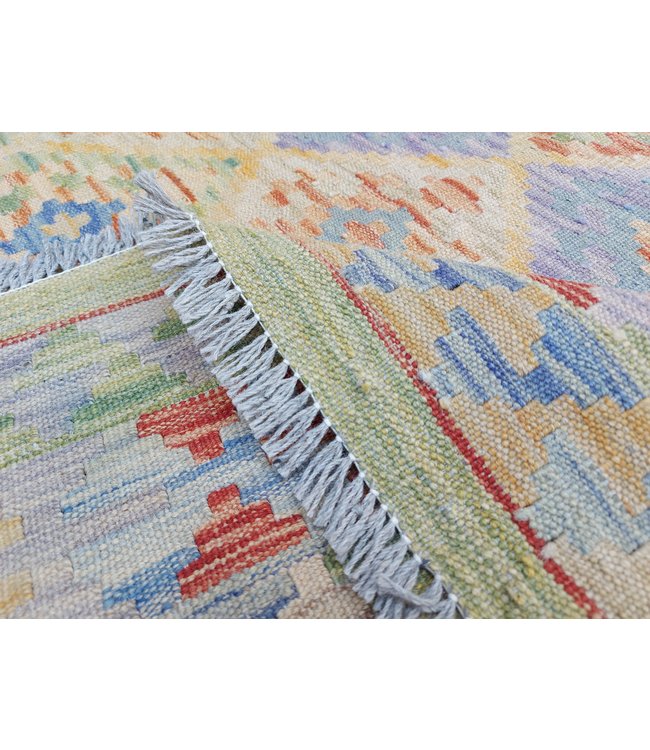 9'91x6'73 Hand Woven Afghan Wool Kilim Area Rug