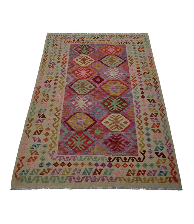 9'74x6'30 Hand Woven Afghan Wool Kilim Area Rug