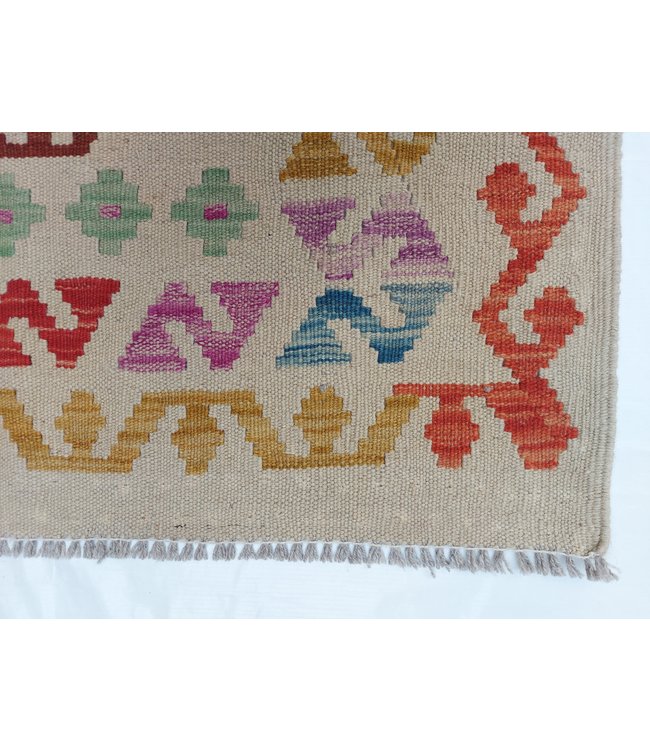 Handgewebte Orientalisch Wolle Kelim Teppich 297x192 cm