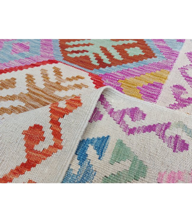 9'74x6'30 Hand Woven Afghan Wool Kilim Area Rug