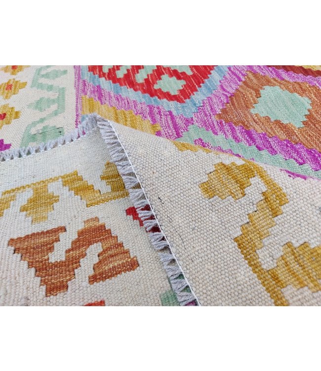 9'74x6'30 Hand Woven Afghan Wool Kilim Area Rug