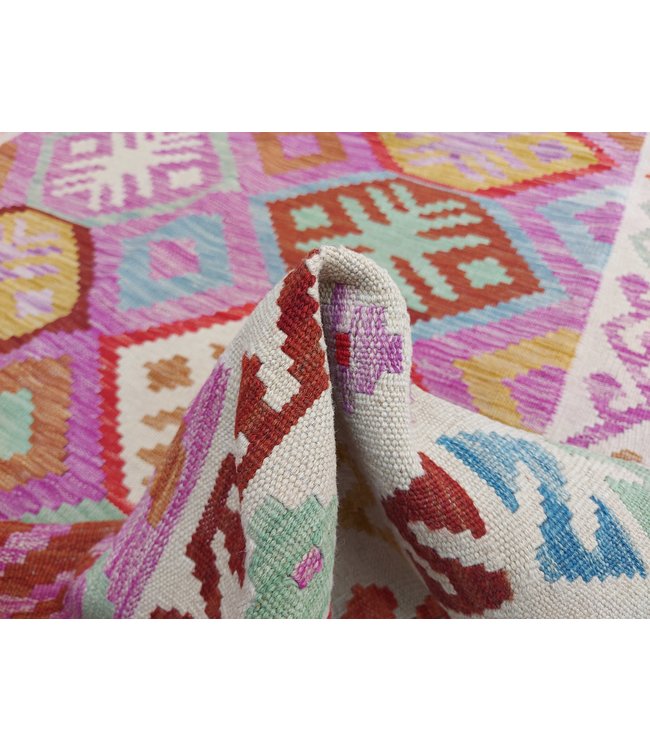 9'74x6'30 Hand Woven Afghan Wool Kilim Area Rug