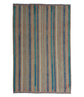 9'65x6'53 Hand Woven Afghan Wool Kilim Area Rug