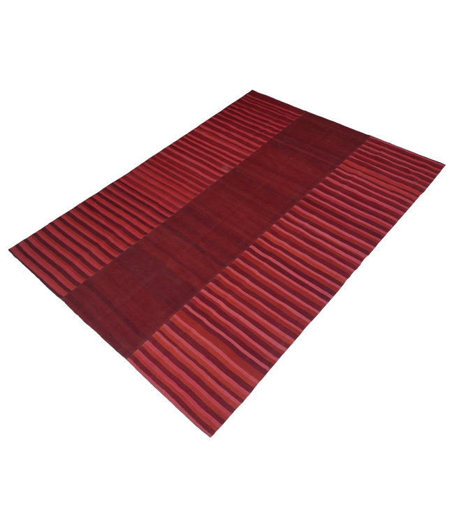 9'88x6'86 Hand Woven Afghan Wool Kilim Area Rug