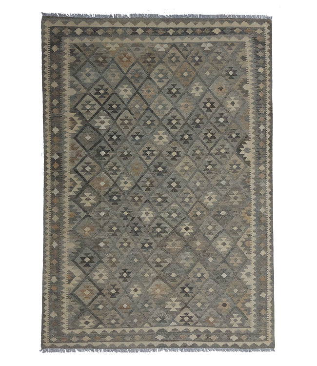 Handgewebte Orientalisch Wolle Kelim Teppich 294x211 cm