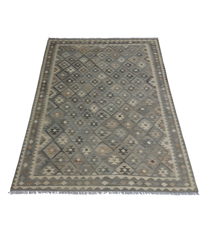 Handgewebte Orientalisch Wolle Kelim Teppich 294x211 cm