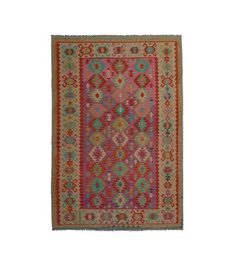 9'55x6'73 Hand Woven Afghan Wool Kilim Area Rug