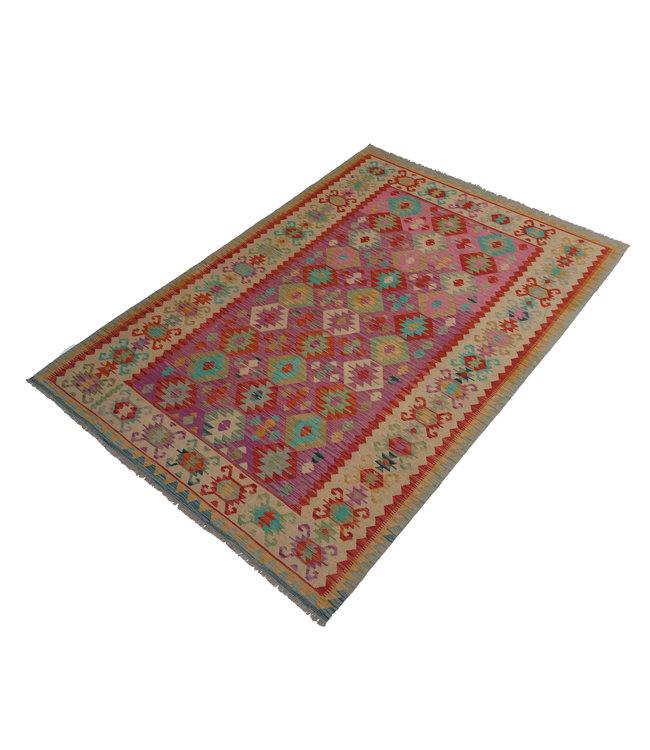 9'55x6'73 Hand Woven Afghan Wool Kilim Area Rug