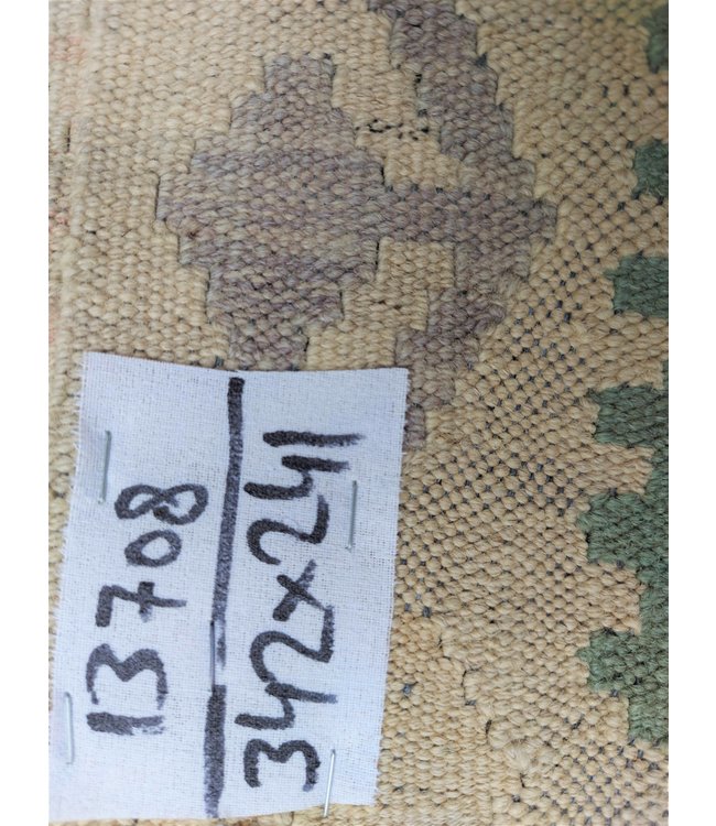 11'22x7'90 Hand Woven Afghan Wool Kilim Area Rug